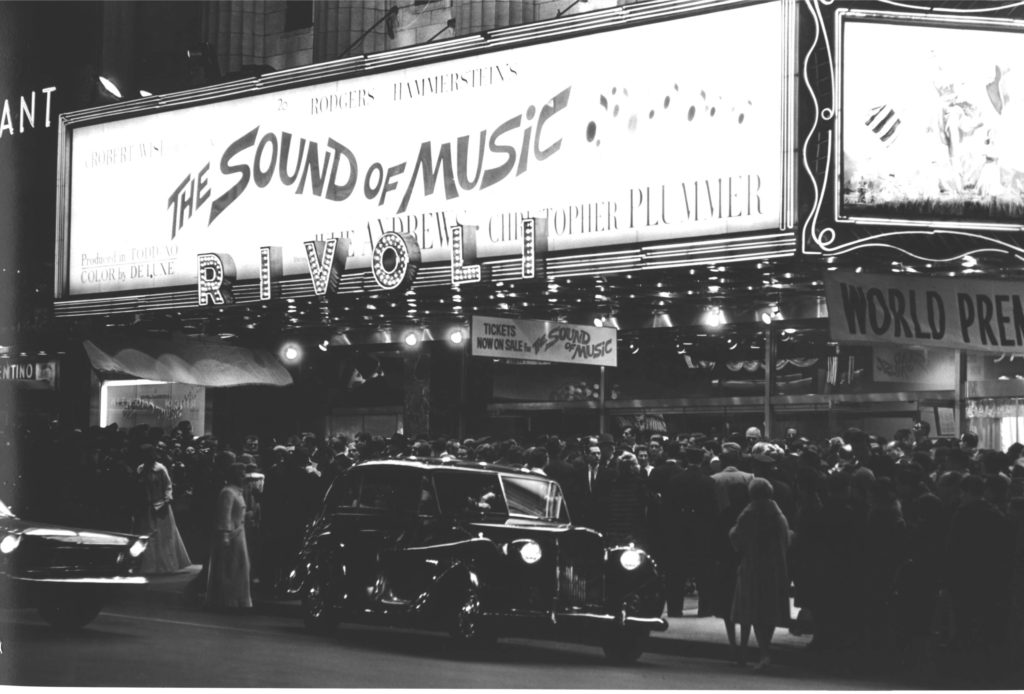 A marquee photo for the 1965 film version of The Sound of Music.
