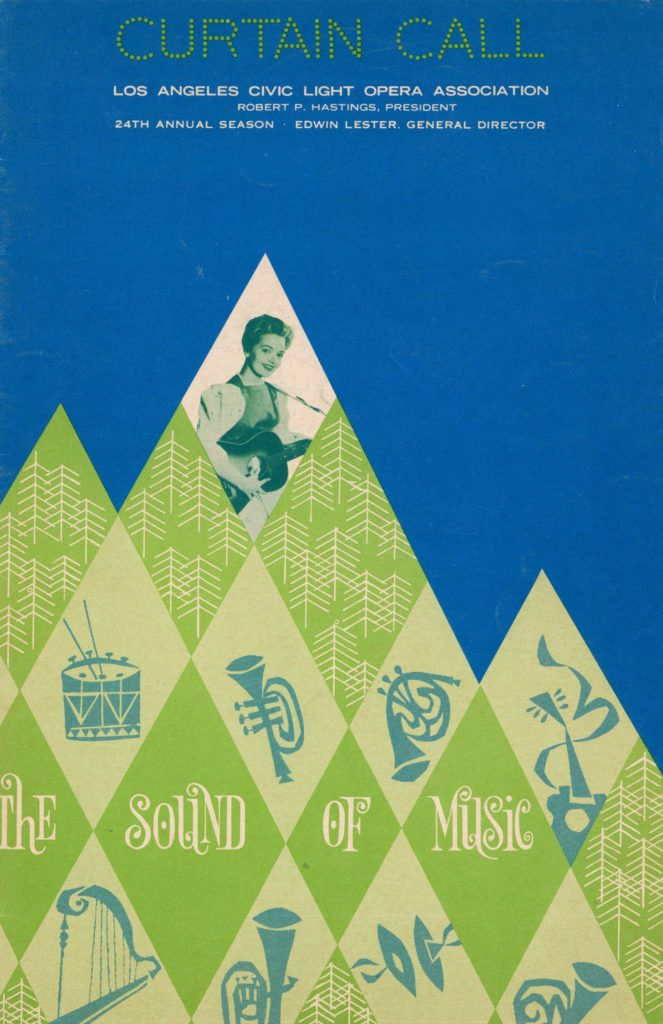 Image: Program Cover from the 1961 US National Tour Production of <em>The Sound of Music</em> (from the R&H Archives)