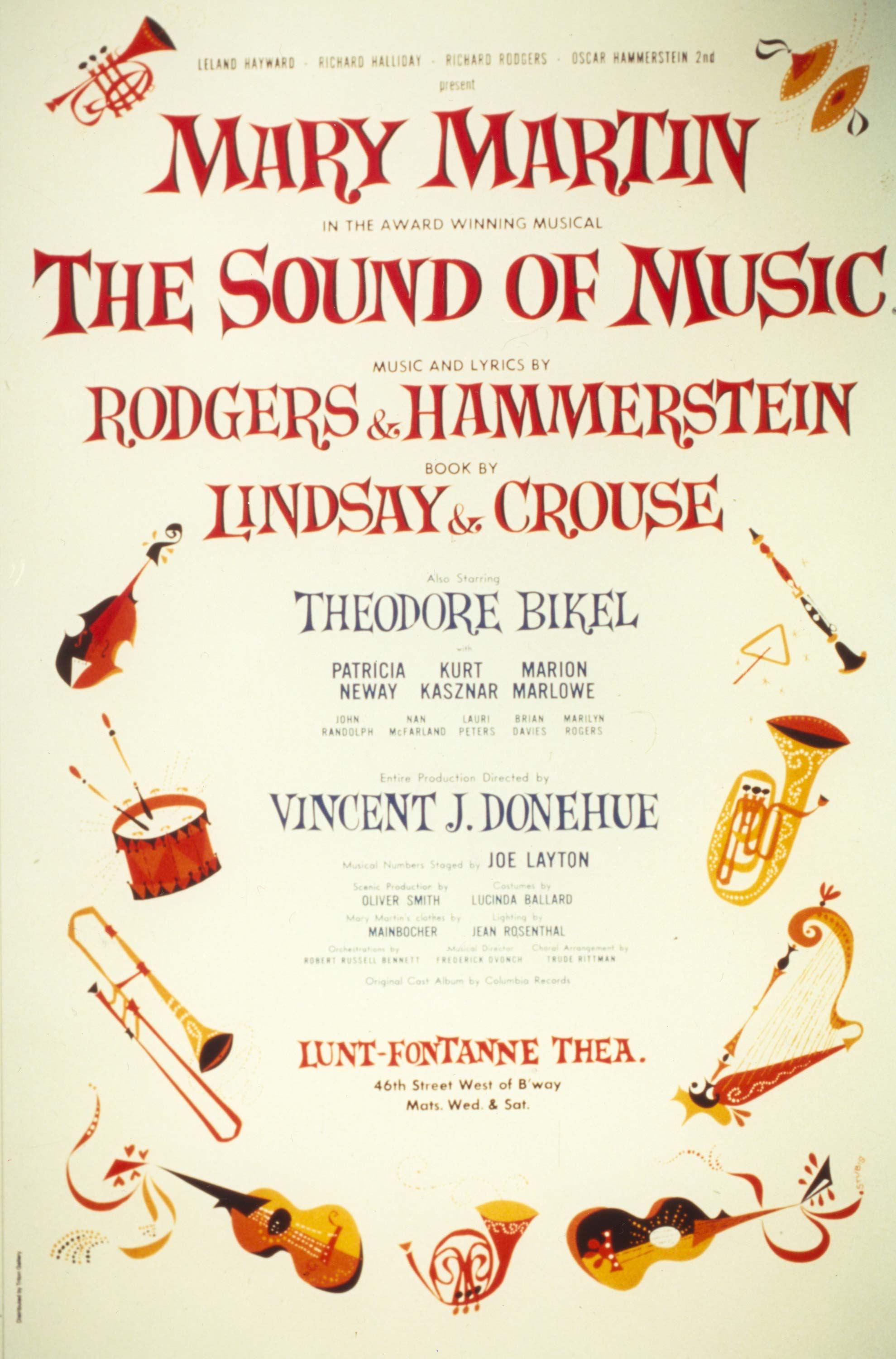 A poster from the 1959 Broadway production of The Sound of Music.