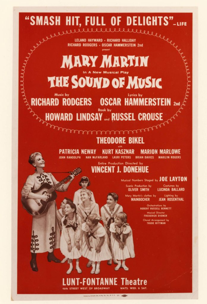 A poster from the 1959 Broadway production of The Sound of Music.