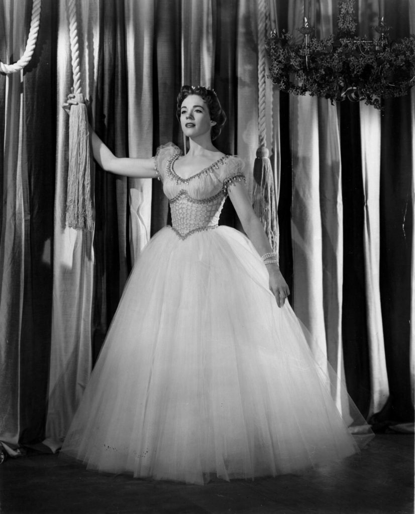 A photo from the 1957 television broadcast of Cinderella.