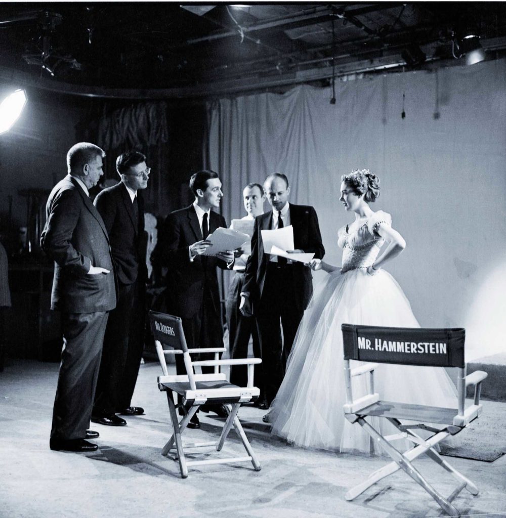 A photo from the 1957 television broadcast production of Cinderella.