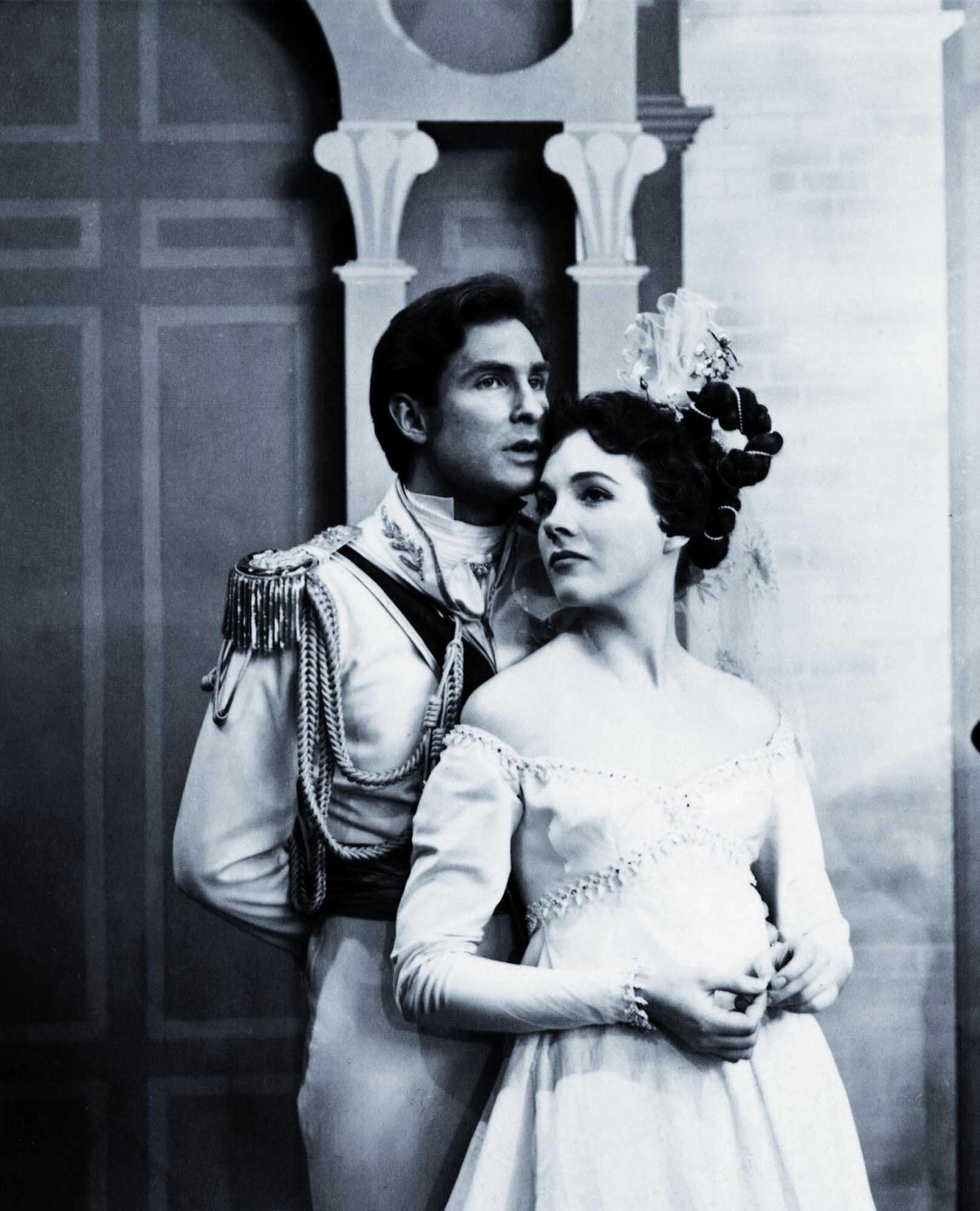 A rehearsal photo from the 1957 television broadcast of Cinderella.