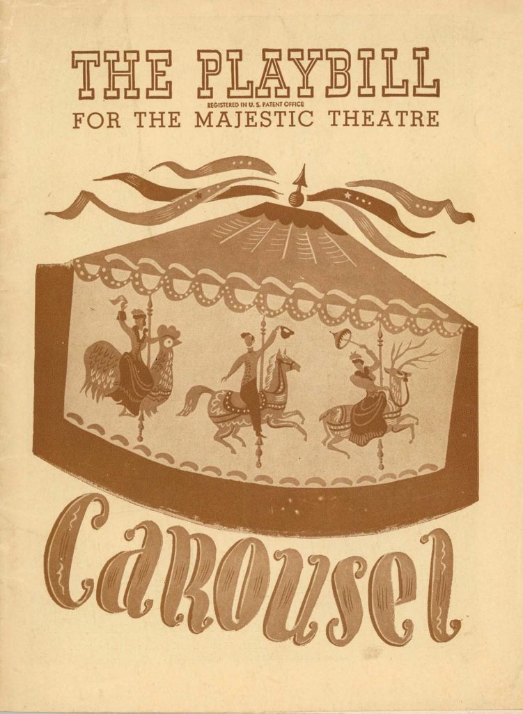 A Playbill cover from the 1945 Broadway production of Carousel.