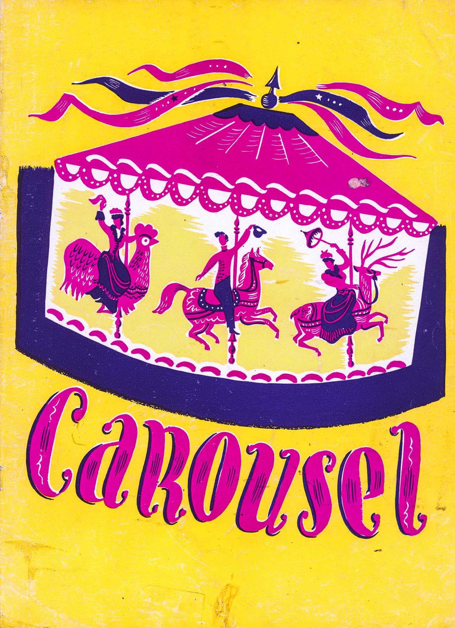A souvenir booklet cover from the 1945 Broadway production of Carousel.