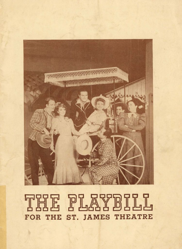 A Playbill from the 1943 Broadway production of Oklahoma!.
