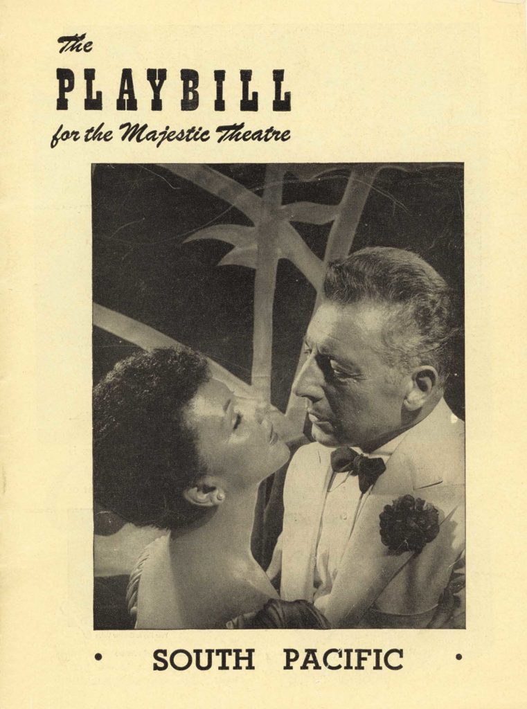 A Playbill for the 1949 Broadway production of South Pacific.