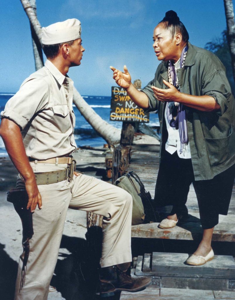 A photo from the 1958 film version of South Pacific.
