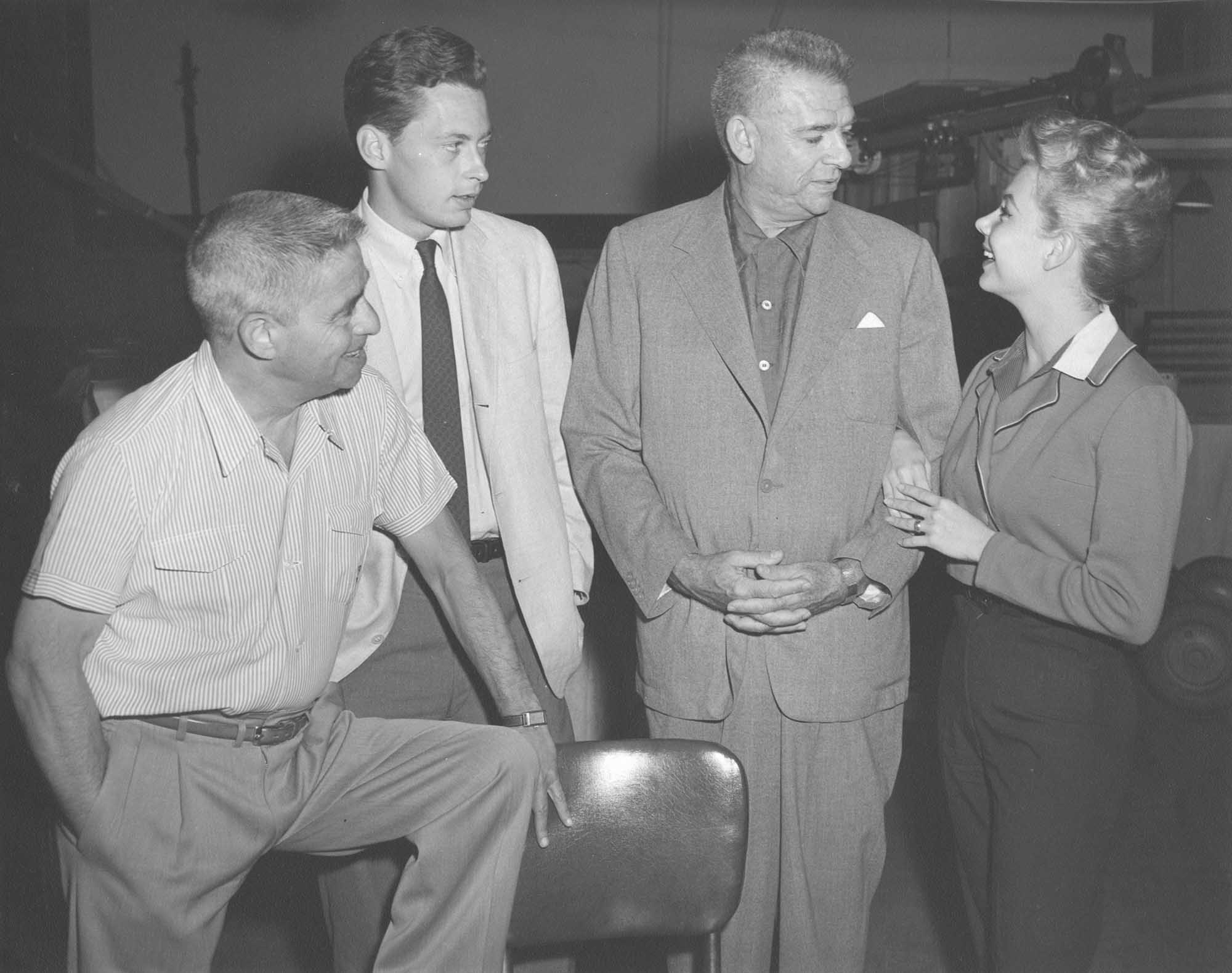A recording session photo from the 1958 film version of South Pacific.