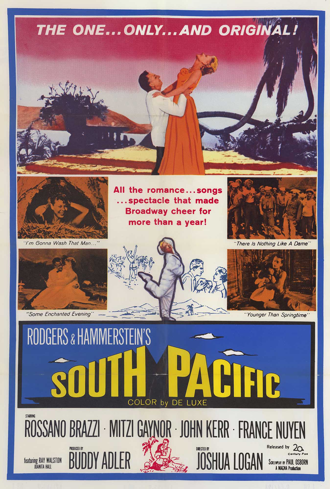 A poster for the 1958 film version of South Pacific.