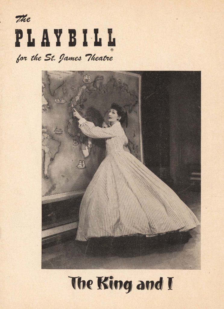 A Playbill from the 1951 Broadway production of The King and I.
