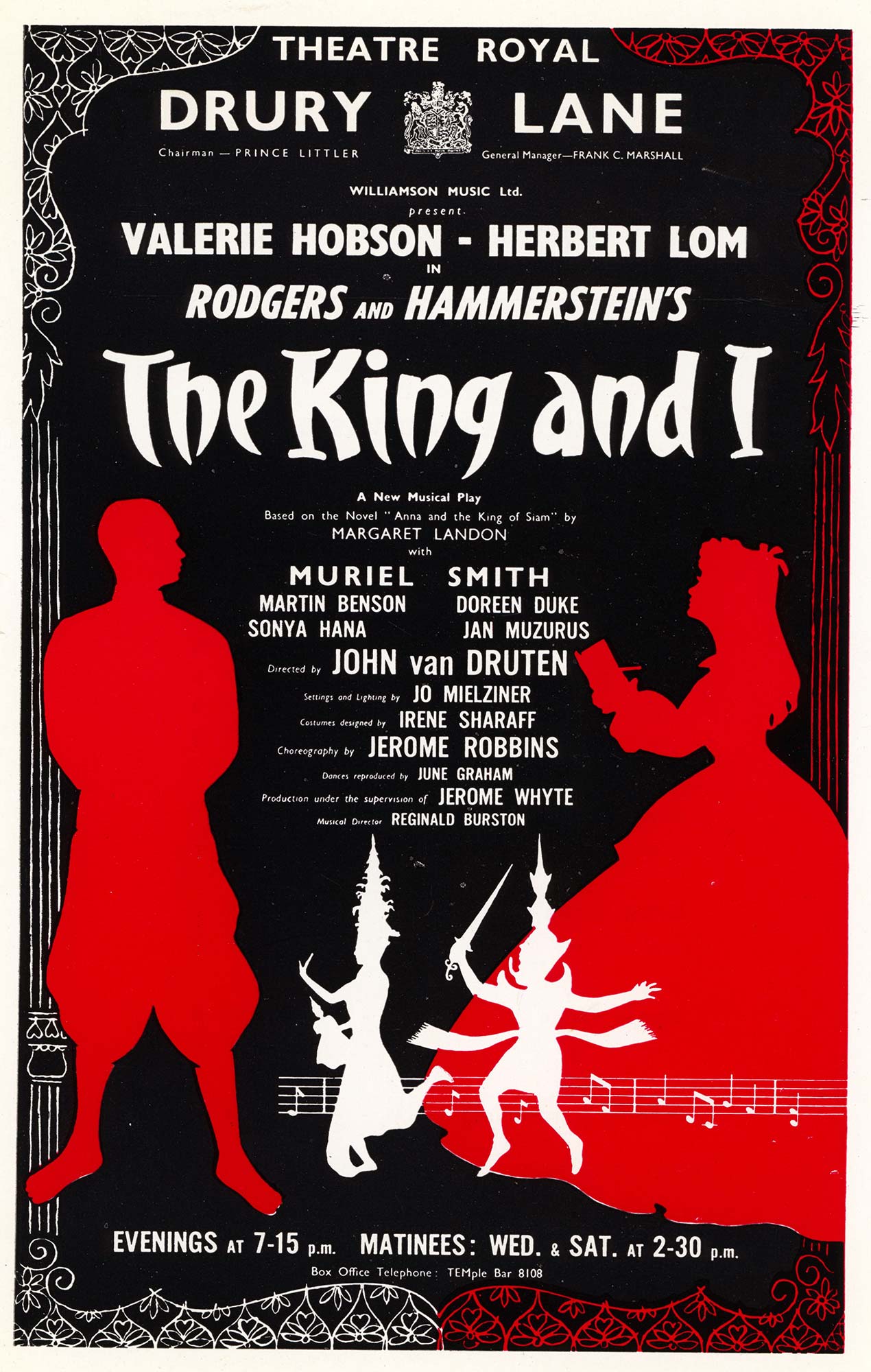 A poster for the 1953 West End production of The King and I.