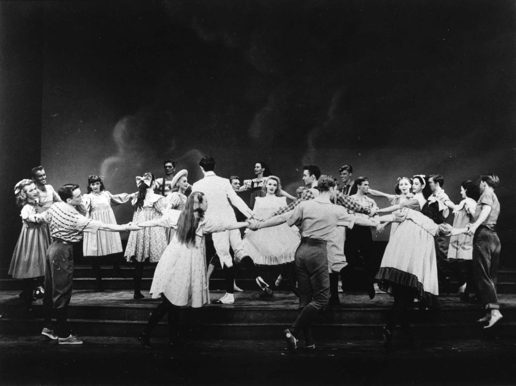 A photo from the 1947 Broadway production of Allegro.