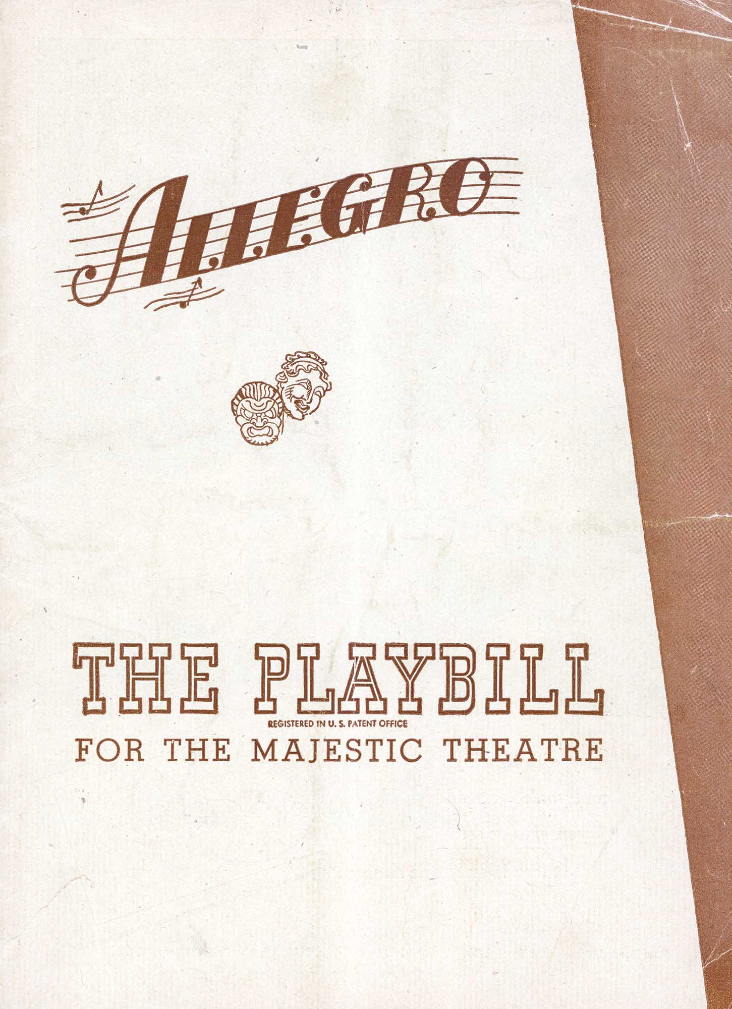 Playbill cover from the 1947 Broadway production of Allegro.