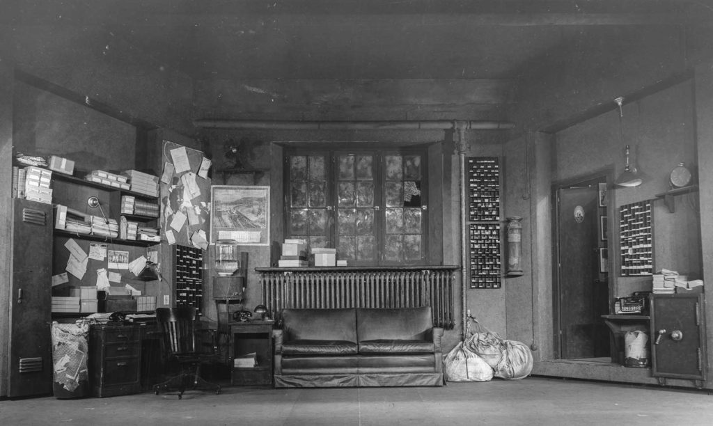 A set design photo from the 1953 Broadway production of Me and Juliet.
